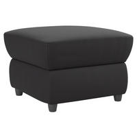 HOCKER Lederlook Schwarz  - Schwarz, KONVENTIONELL, Kunststoff/Textil (68/45/68cm) - Livetastic