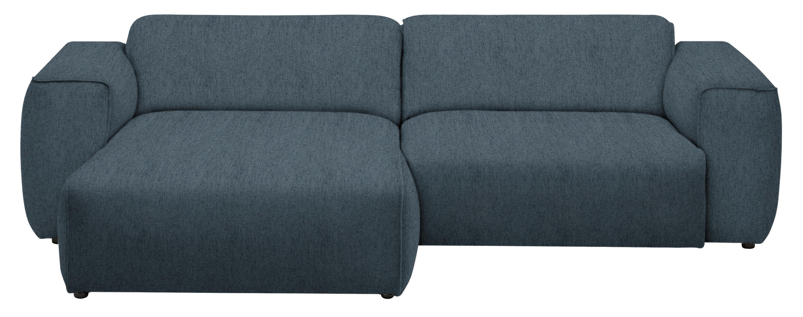 ECKSOFA in Webstoff Anthrazit  171/265 cm  - Anthrazit/Schwarz, Design, Kunststoff/Textil (171/265cm) - home24