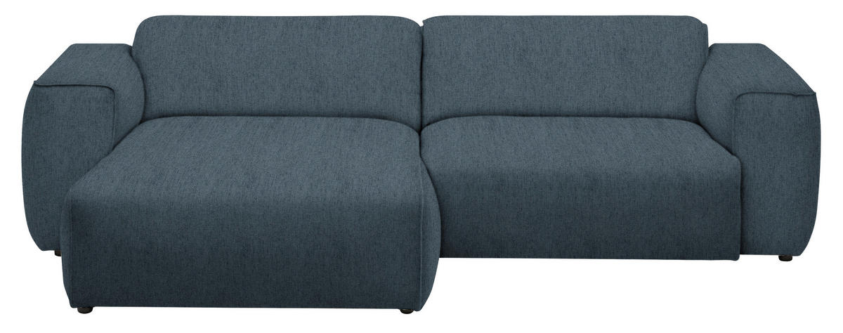 ECKSOFA in Webstoff Anthrazit  171/265 cm  - Anthrazit/Schwarz, Design, Kunststoff/Textil (171/265cm) - home24