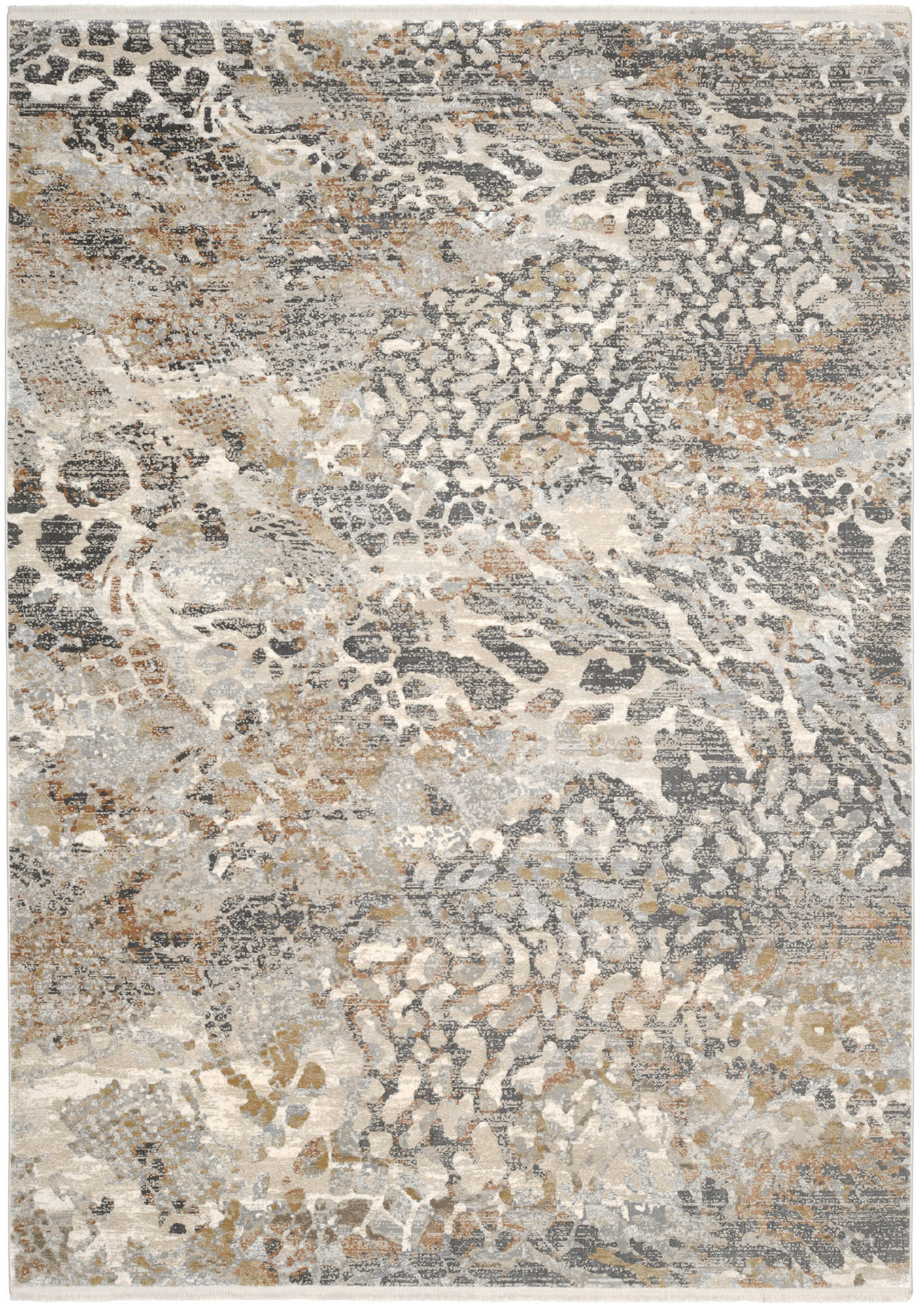 Dieter Knoll Webteppich Vandoria Braun, Grau, Beige 80x150 cm
