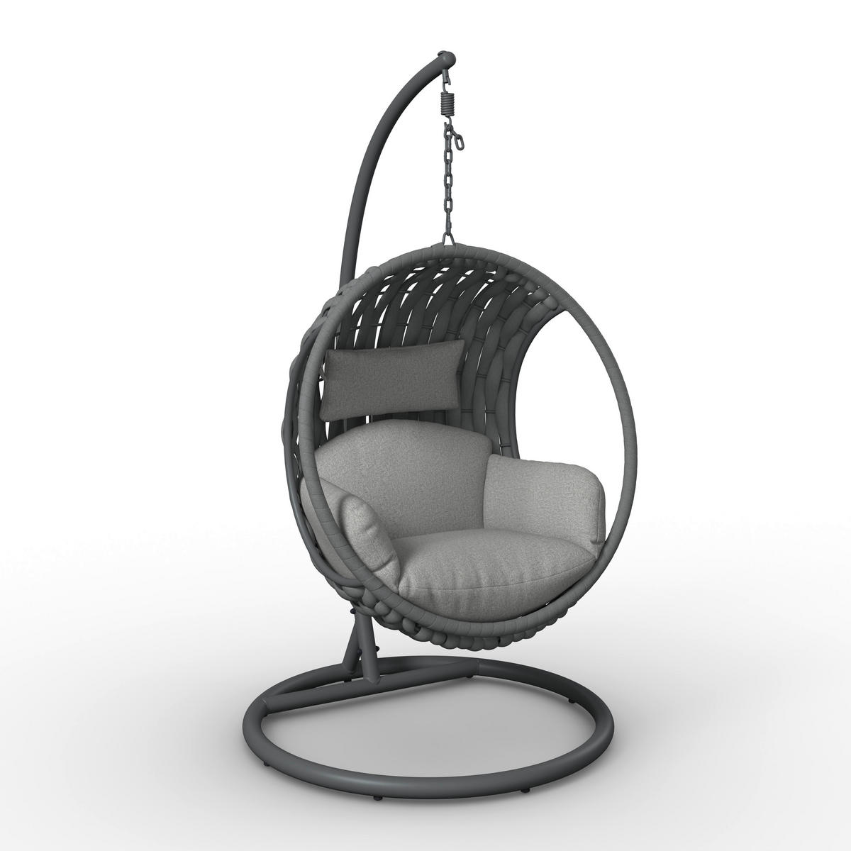 VISEĆA STOLICA - svetlosiva, Moderno, metal/tekstil (107cm) - Bessagi Garden