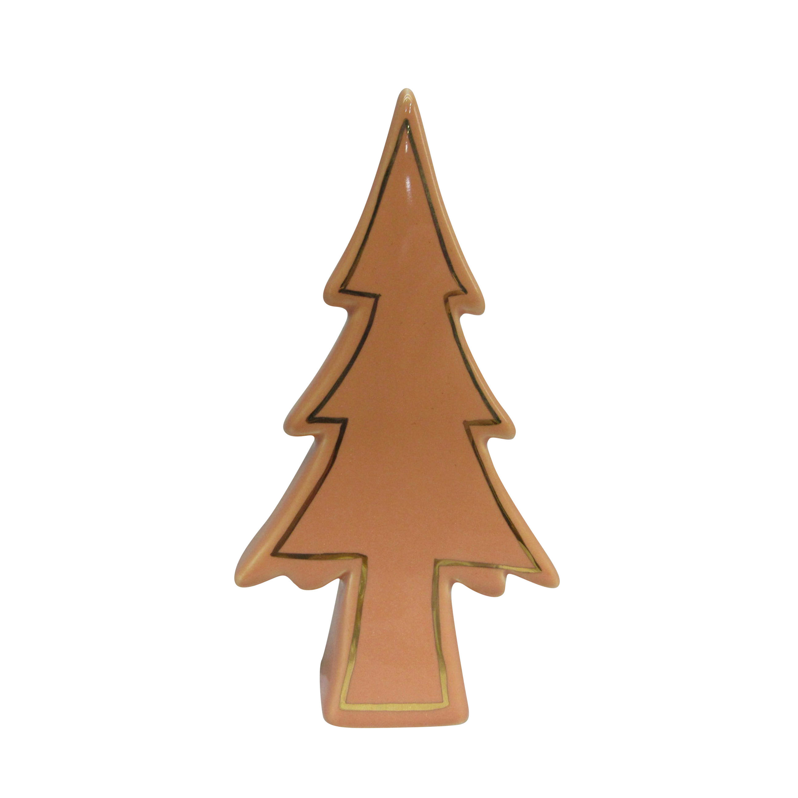 DEKOWEIHNACHTSBAUM  - Goldfarben/Orange, LIFESTYLE, Keramik (10,5/21,7/3,5cm) - X-Mas
