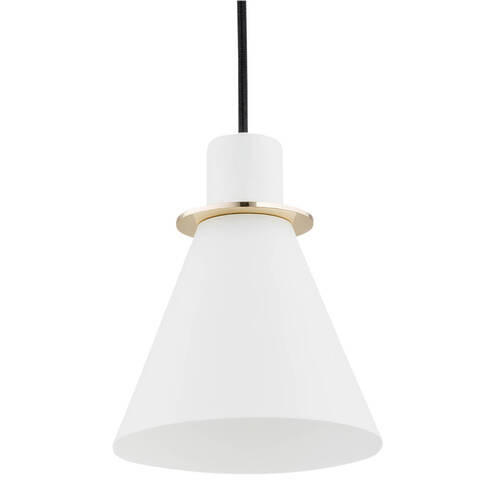HÄNGELEUCHTE 100/14,5/14,5 cm  - Goldfarben/Weiß, Basics, Metall (100/14,5/14,5cm)