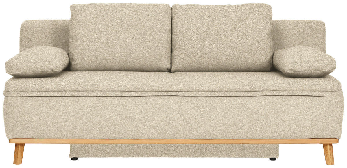 SCHLAFSOFA in Webstoff Beige  - Beige/Naturfarben, KONVENTIONELL, Holz/Textil (203/95/96cm) - Venda