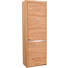 AKTENSCHRANK Wildeiche teilmassiv Edelstahlfarben, Eichefarben - Edelstahlfarben/Eichefarben, KONVENTIONELL, Holz/Holzwerkstoff (65/201/41cm) - LINEA NATURA