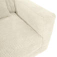 BIGSOFA Cord Beige  - Beige/Schwarz, KONVENTIONELL, Kunststoff/Textil (260/66/115cm) - Carryhome