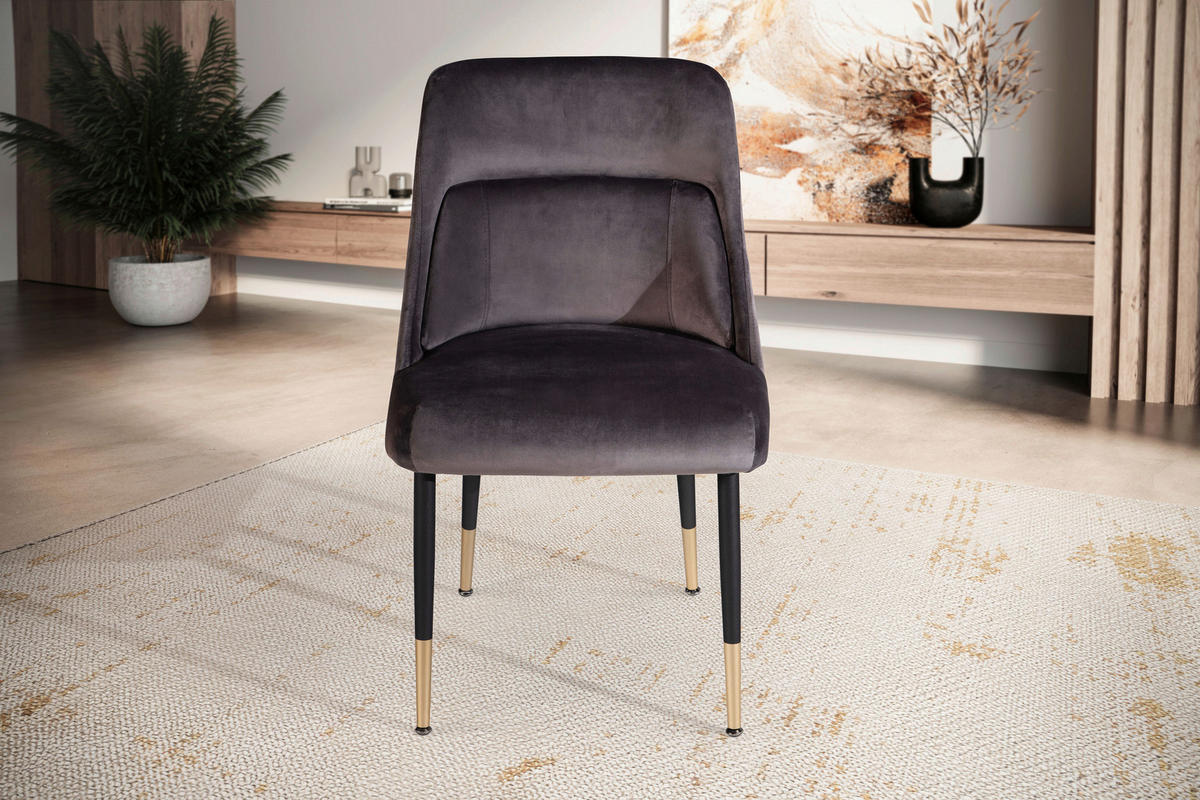 STOLIČKA, 49/85/56 cm - čierna/sivá, Design, kov/textil (49/85/56cm) - Livetastic
