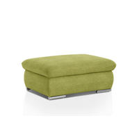 HOCKER in Textil Grün  - Chromfarben/Grün, Design, Textil/Metall (101/45/74cm) - Livetastic