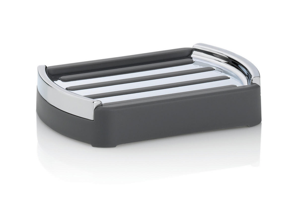 POSUDA ZA SAPUN  siva  plastika  MARTA  - siva, Konvencionalno, plastika (12,5/2,5/9,0cm) - Kela