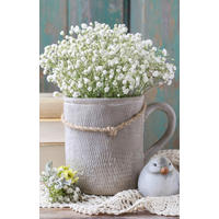UMETNIŠKI POTISK  35/55 cm   - bela/barve aluminija, Basics, tekstil/les (35/55cm) - Monee