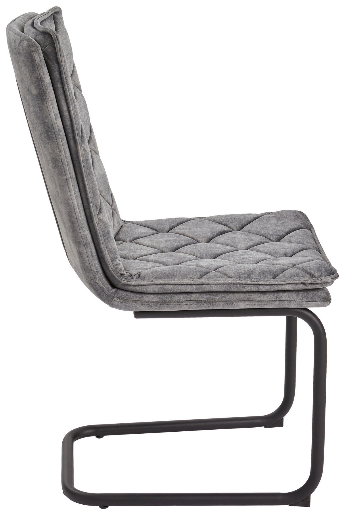 SCHWINGSTUHL  in Eisen Samt  - Schwarz/Grau, MODERN, Holz/Textil (47/94/63cm) - Livetastic