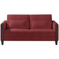 SCHLAFSOFA Webstoff Rot, Schwarz Fussart wählbar, Stoffauswahl, Rücken echt, Armteil links, Armteil rechts  - Rot/Schwarz, Design, Holz/Textil (174/88/104cm) - Niels Andersson