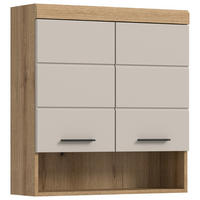 HÄNGESCHRANK 74/79/24 cm  - Kaschmir/Schwarz, MODERN, Holzwerkstoff/Kunststoff (74/79/24cm) - MID.YOU