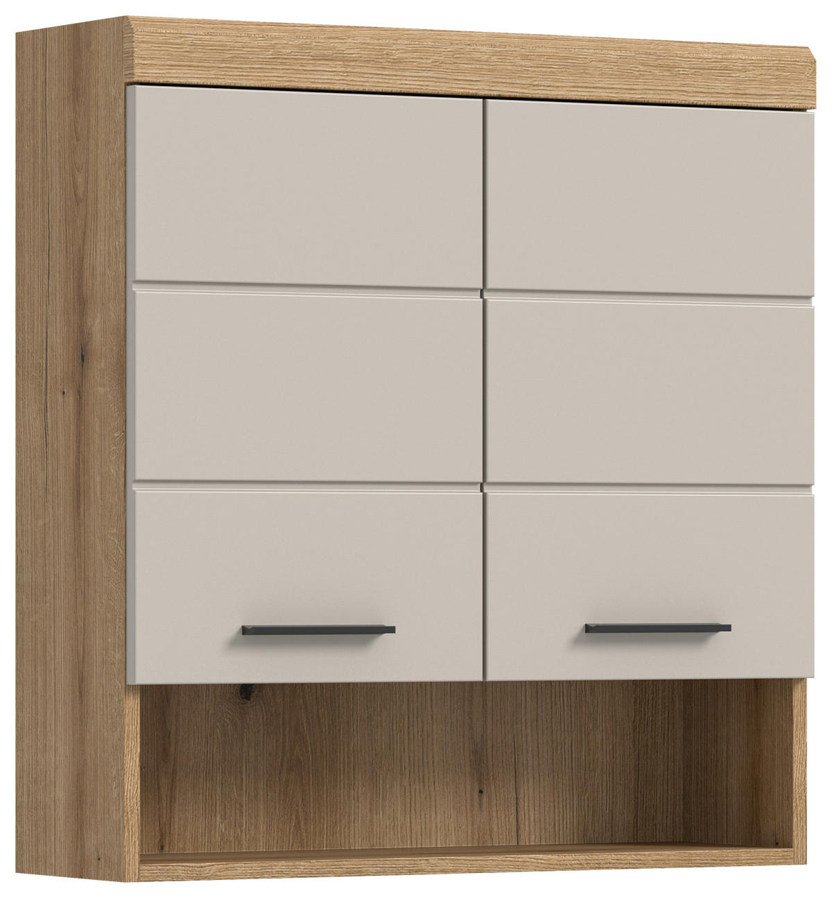 HÄNGESCHRANK 74/79/24 cm  - Kaschmir/Schwarz, MODERN, Holzwerkstoff/Kunststoff (74/79/24cm) - MID.YOU
