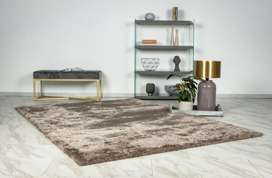 KOSMATINEC Glamour  80/150 cm  tkano  rjavosiva  - rjavosiva, Basics, tekstil (80/150cm)
