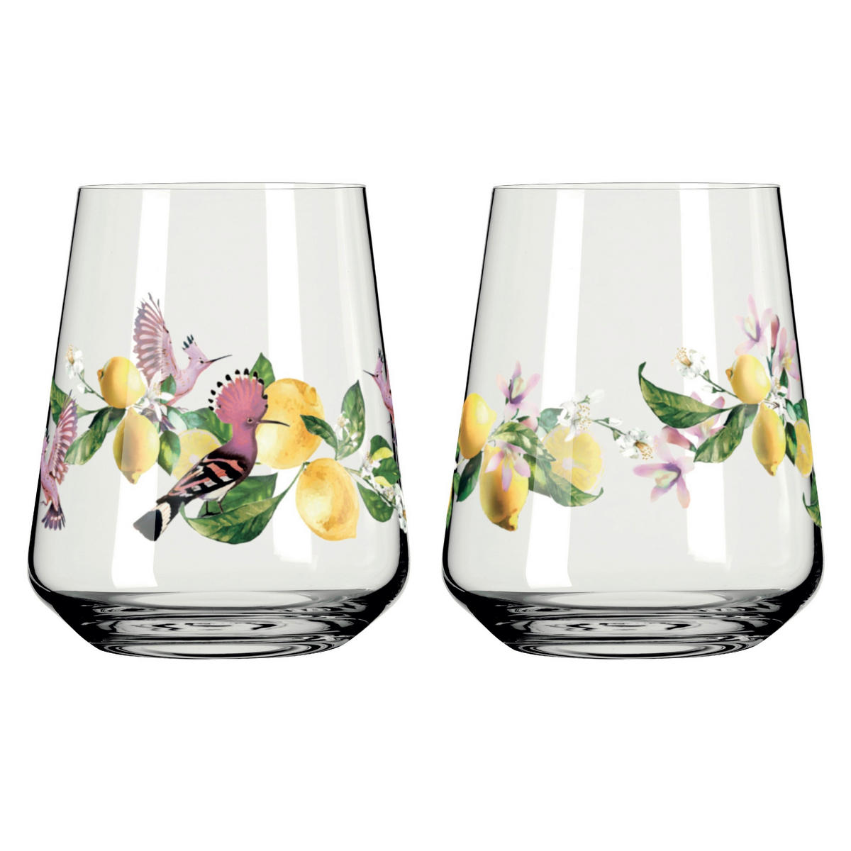 GLÄSERSET Sommertau Limoncello  2-teilig  - Transparent/Gelb, Design, Glas (9.2/11.0cm) - Ritzenhoff