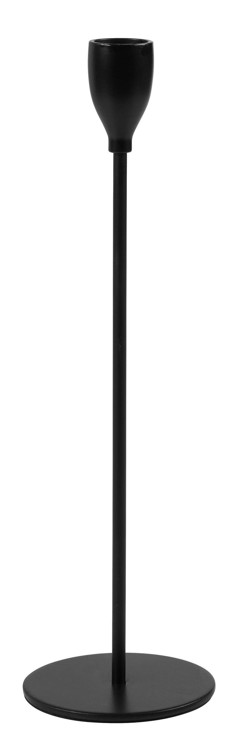 SVIETNIK NA DLHÉ SVIEČKY  kov - čierna, Basics, kov (8/27cm) - Ambia Home