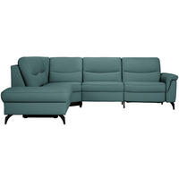 ECKSOFA in Echtleder Opal  249/280 cm  - Anthrazit/Opal, Design, Leder/Metall (249/280cm) - Himolla Komfortklass