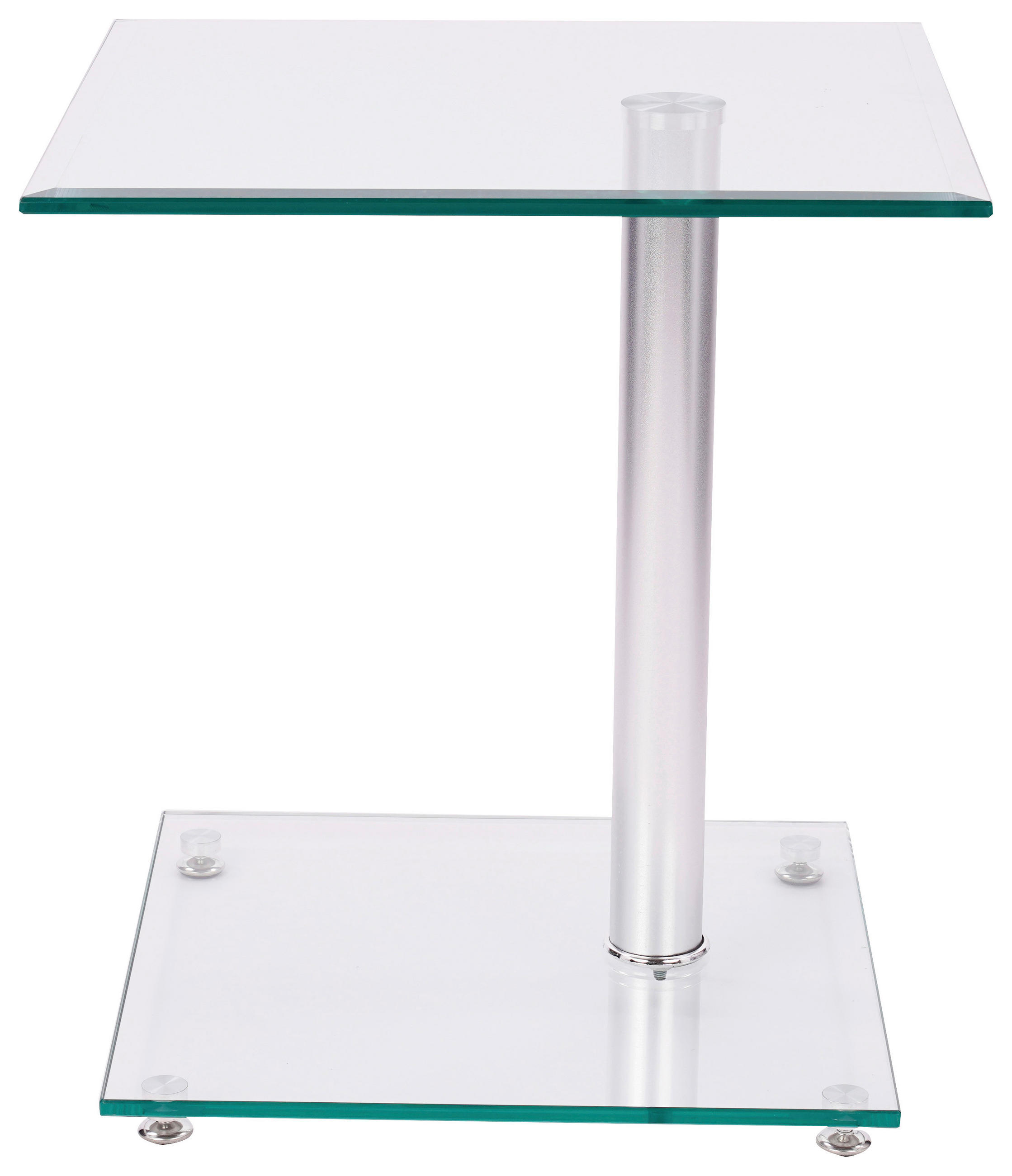 POMOĆNI STOČIĆ   - boja hroma/prozirna, Moderno, staklo/metal (45/45/50cm) - Ti'me
