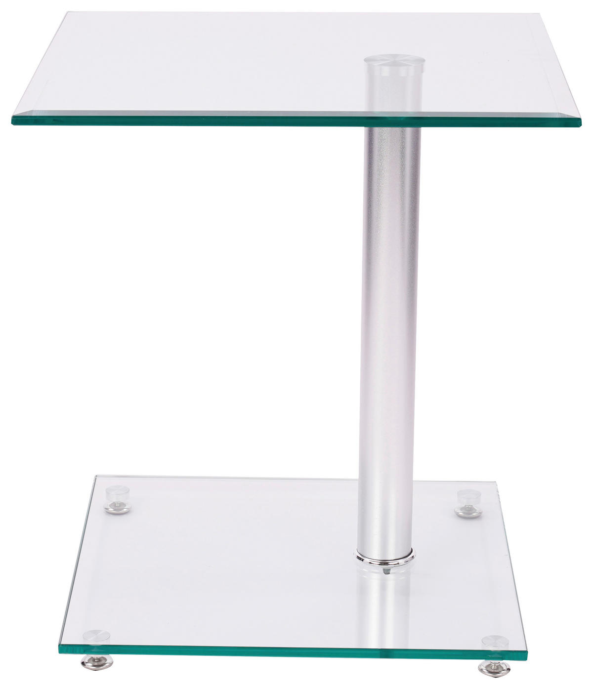 POMOĆNI STOČIĆ   - boja hroma/prozirna, Moderno, staklo/metal (45/45/50cm) - Ti'me
