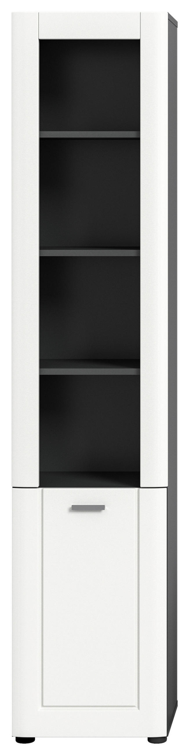 HOCHSCHRANK 40/188/34 cm  - Schwarz/Weiß, MODERN, Holzwerkstoff/Kunststoff (40/188/34cm) - MID.YOU