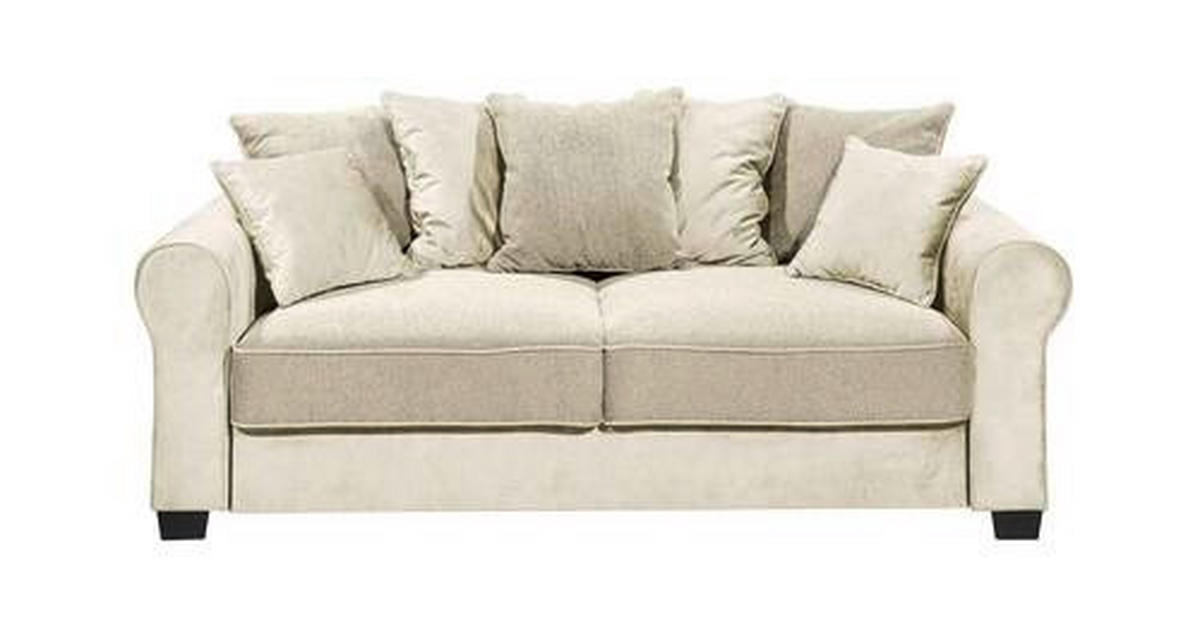 2-SITS SOFFA i textil, trämaterial cremefärgad  - svart/cremefärgad, Design, trämaterial/textil (215/95/115cm) - MID.YOU