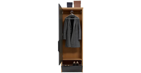 GARDEROBE 270/200/32 cm  - Eichefarben/Grau, Design, Holz/Holzwerkstoff (270/200/32cm) - Dieter Knoll