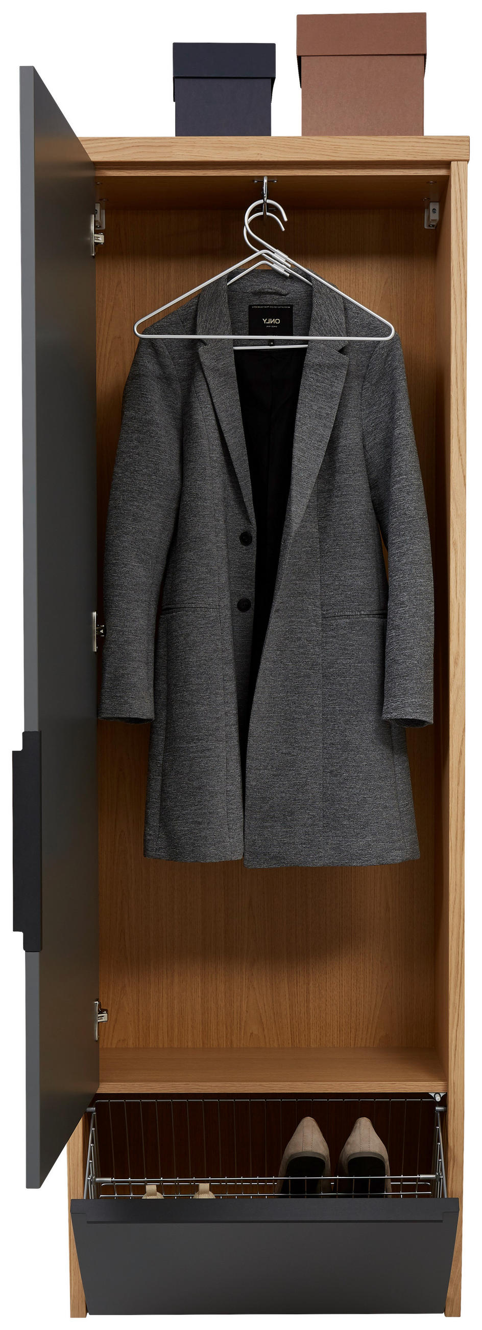 GARDEROBE 5-teilig  in 270/200/32 cm  - Eichefarben/Grau, Design, Holz/Holzwerkstoff (270/200/32cm) - Dieter Knoll