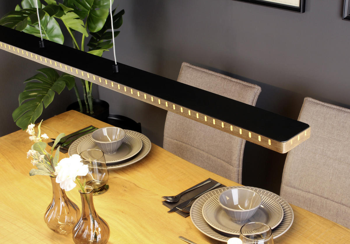 LED-HÄNGELEUCHTE 120/12/120 cm  - Weiß, Design, Holz/Kunststoff (120/12/120cm)