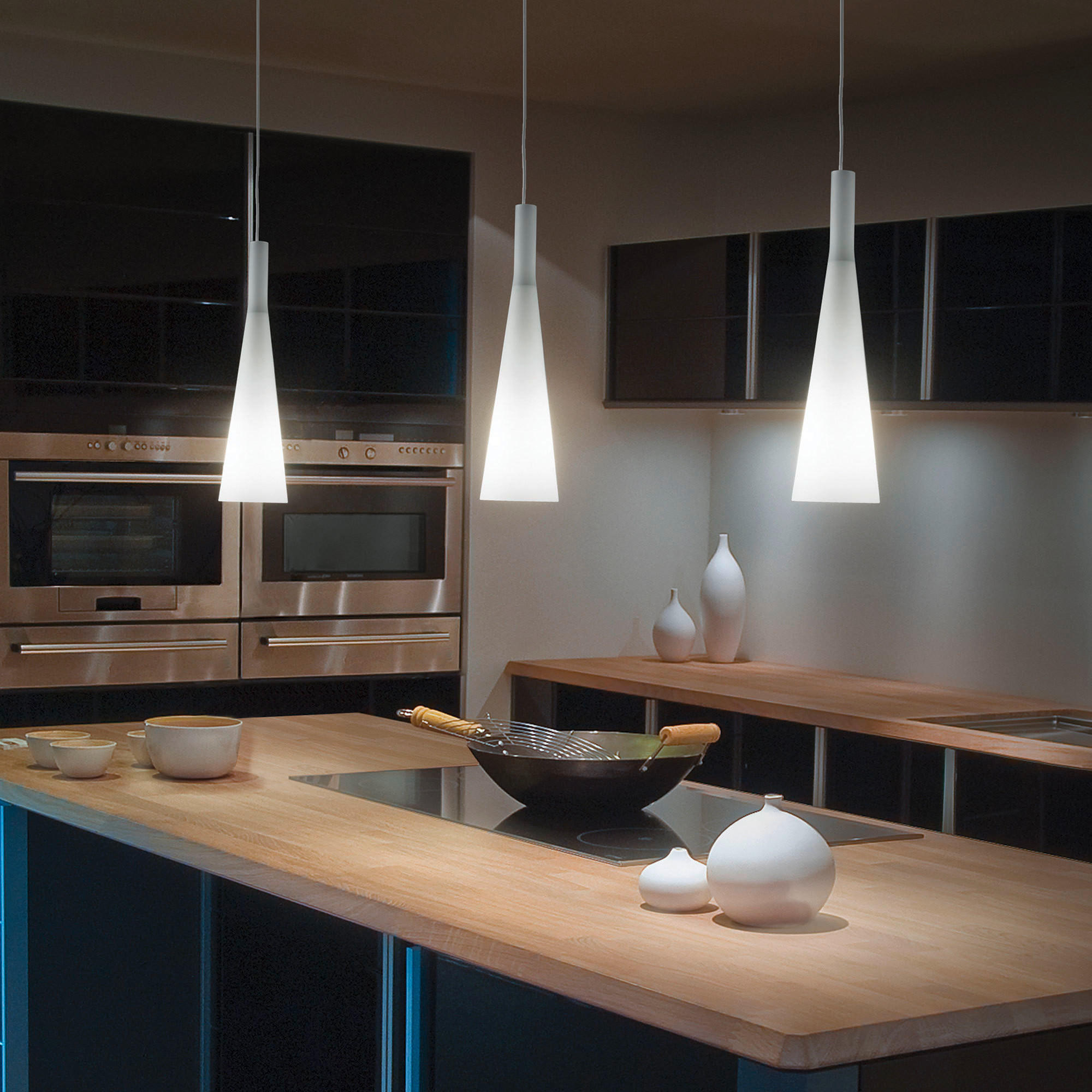 HÄNGELEUCHTE 14/78-253 cm  - Weiß, Design, Glas (14/78-253cm) - Ideal Lux