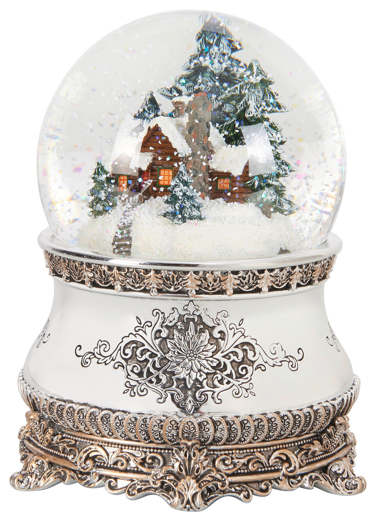 SCHNEEKUGEL - Multicolor, LIFESTYLE, Glas/Kunststoff (12,5/12,5/15cm)