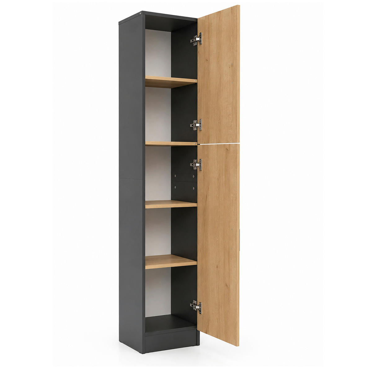 AKTENSCHRANK Anthrazit, Honigeiche  - Honigeiche/Anthrazit, MODERN, Holzwerkstoff (38/183/32cm) - MID.YOU