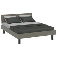 BETT 160/200 cm,  in Grau, Grün  - Schwarz/Grau, Design, Metall (160/200cm) - Xora