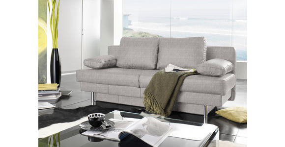 SCHLAFSOFA Macy in Hellgrau  - Wengefarben/Hellgrau, Design, Holz/Textil (203/94/100cm) - Novel