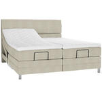 BOXSPRINGBETT 160/200 cm  in Beige  - Chromfarben/Beige, KONVENTIONELL, Kunststoff/Textil (160/200cm) - Voleo