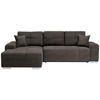 ECKSOFA in Webstoff Braun  194/280 cm  - Silberfarben/Braun, Design, Kunststoff/Textil (194/280cm) - Carryhome