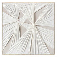 ÖLGEMÄLDE Abstraktes Weiß 100/100 cm  - Beige/Weiß, LIFESTYLE, Holz/Kunststoff (100/100cm) - Monee