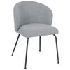 STUHL  in Eisen Bouclé Metall, Textil  - Schwarz/Grau, Design, Textil/Metall (57/79/59cm) - Xora