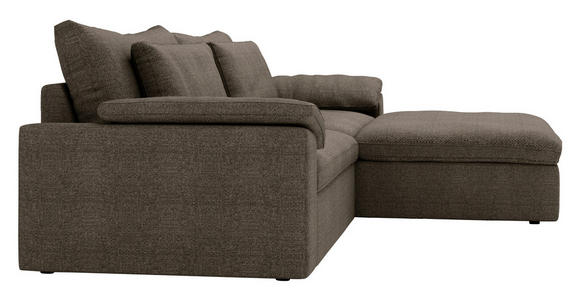 ECKSOFA  in Webstoff Braun  306/198 cm  - Schwarz/Braun, MODERN, Kunststoff/Textil (306/198cm) - Carryhome
