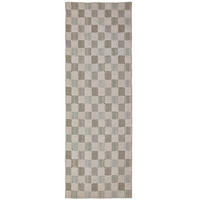 FLACHWEBETEPPICH  Wohnzimmer 80/230 cm Muted Checkerboard Pastellgrün rechteckig  - Pastellgrün, Basics, Kunststoff/Textil (80/230cm) - Flair Rugs