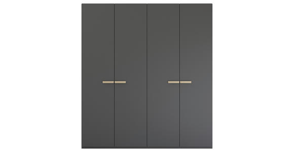 DREHTÜRENSCHRANK 201/223/60 cm 4-türig Graphitfarben - Graphitfarben, Trend, Holz/Holzwerkstoff (201/223/60cm) - Novel