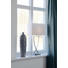 TISCHLEUCHTE - Chromfarben/Weiß, KONVENTIONELL, Textil/Metall (12/52cm) - BY-RYDENS
