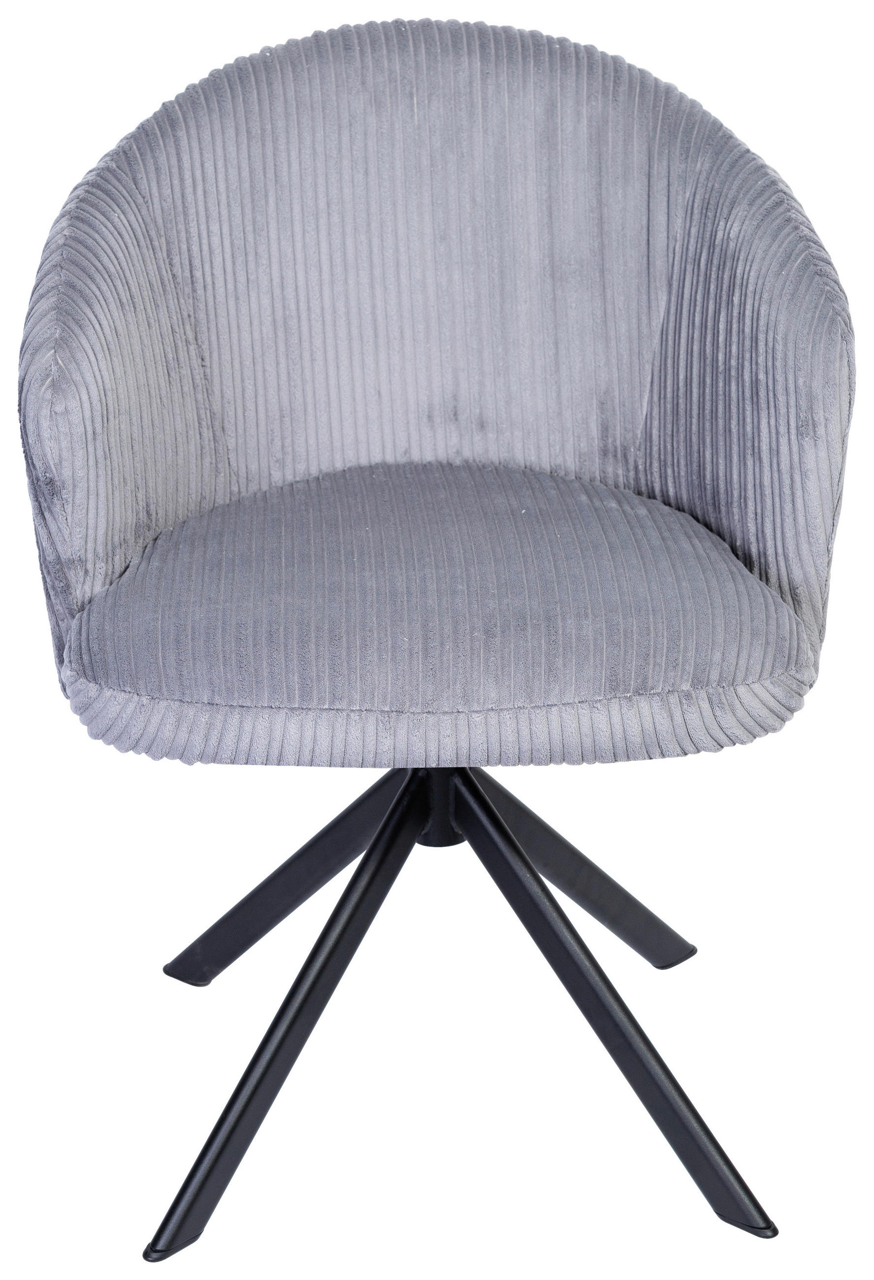 ARMLEHNSTUHL  in Schmiedeeisen Feincord  - Dunkelgrau/Schwarz, KONVENTIONELL, Textil/Metall (61/82/59cm) - Stylife