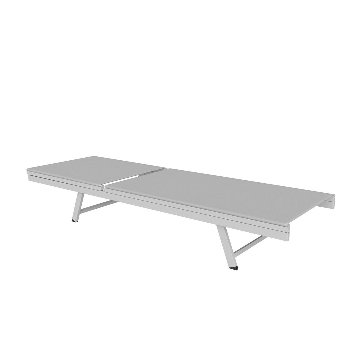 SONNENLIEGE 64/30/197 cm  - Weiß, MODERN, Textil/Metall (64/30/197cm) - Ambia Garden