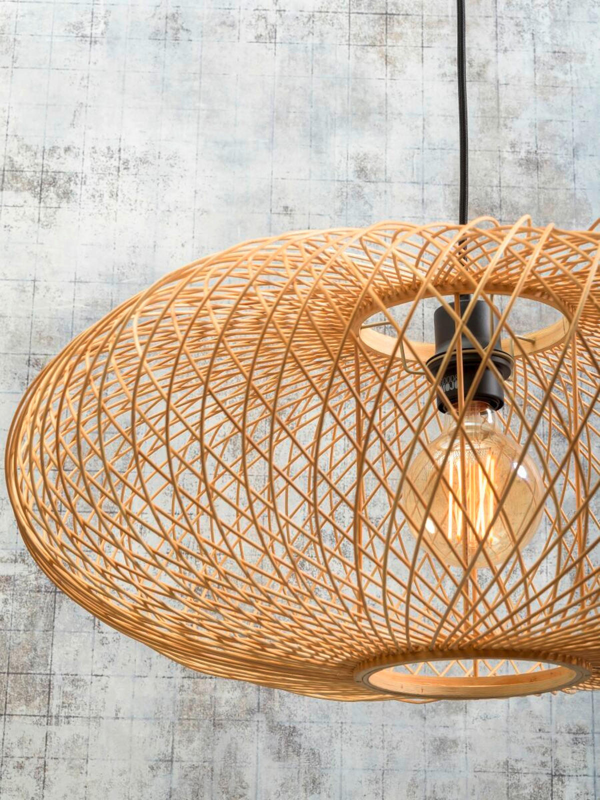 GOLVLAMPA GOOD&MOJO     - vit/naturfärgad, Trend (176/60/36cm) - Good & Mojo