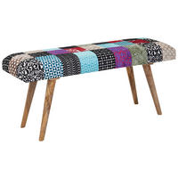 HOCKERBANK in Textil Multicolor  - Multicolor/Braun, Modern, Holz/Textil (117/51/38cm) - MID.YOU