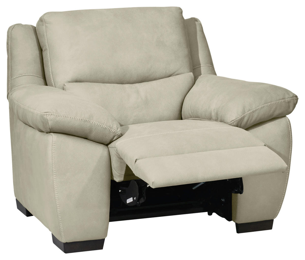SESSEL mit elektr.Funktion in Webstoff Beige  - Wengefarben/Weiss, Konventionell, Holz/Textil (119/96-157/99cm) - Livetastic