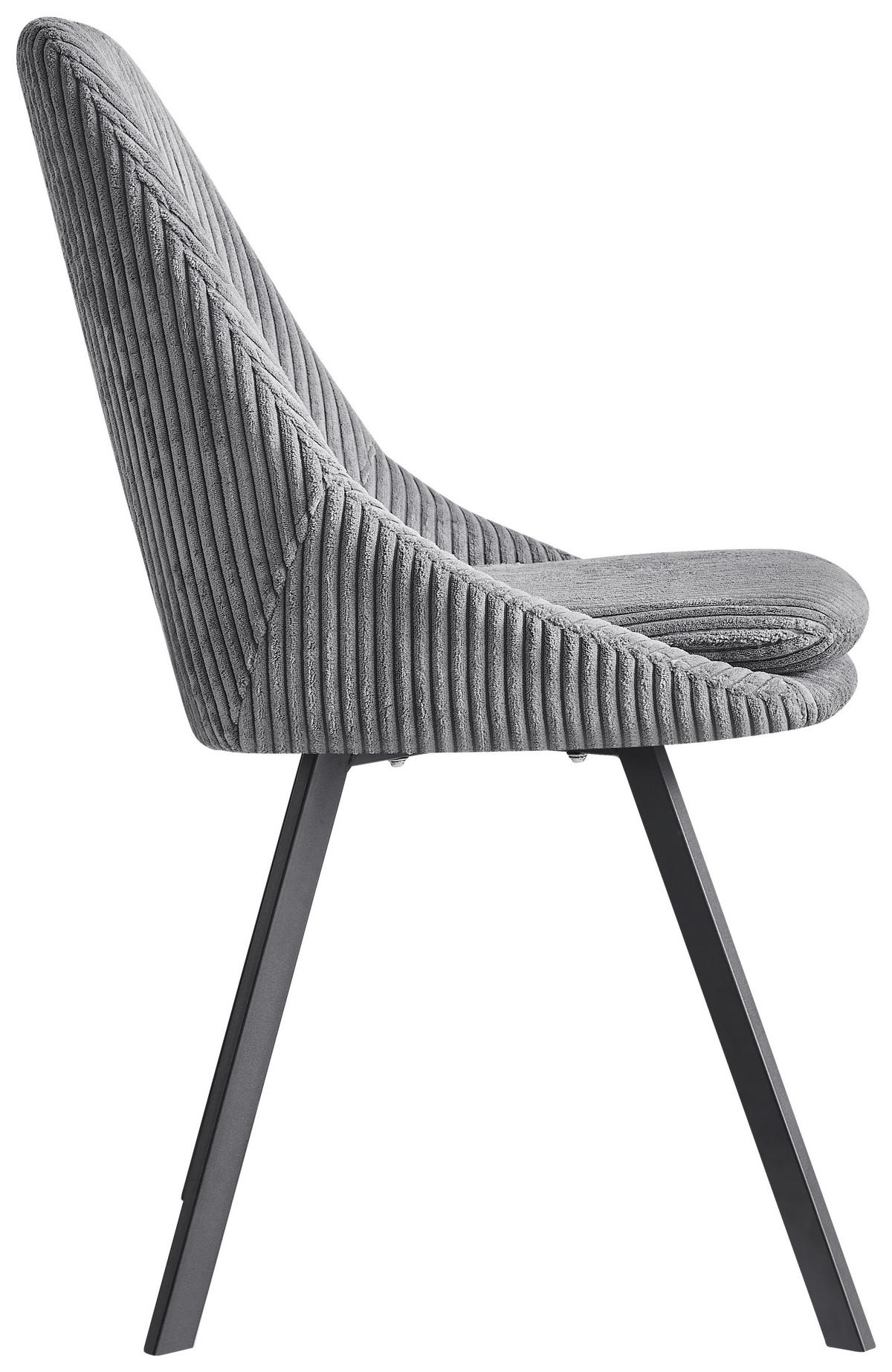 ŽIDLE, šedá - šedá/černá, Design, kov/textil (48/85/56cm) - Carryhome