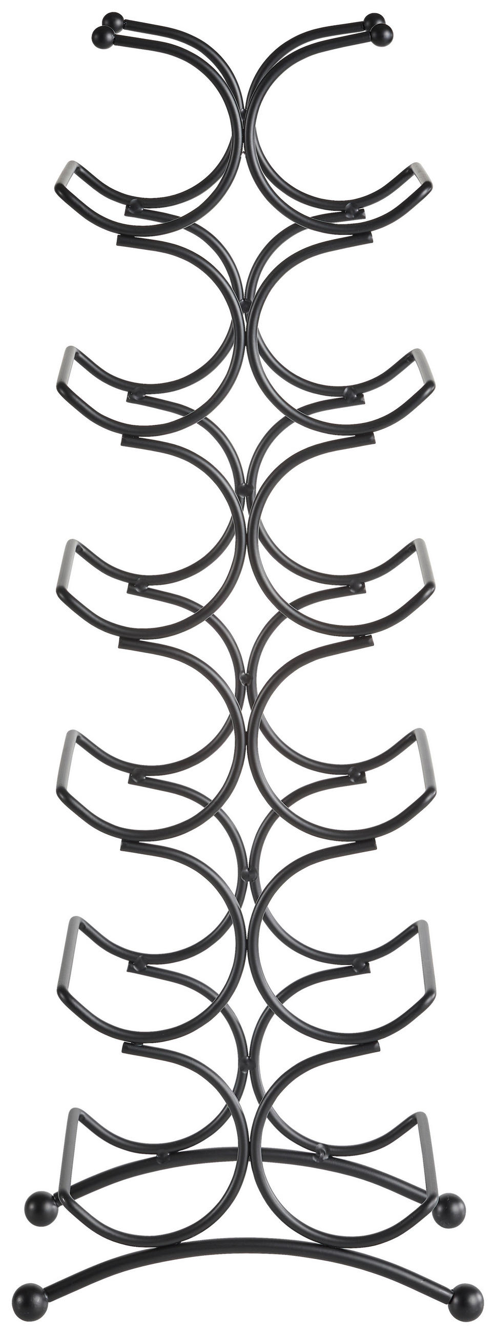 FLASCHENREGAL  - Schwarz, Basics, Metall (69,5/25/15cm) - Justinus