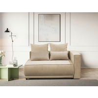 RÉCAMIERE in Plüsch Creme  - Creme/Rosa, Design, Kunststoff/Textil (168/73/99cm) - MID.YOU